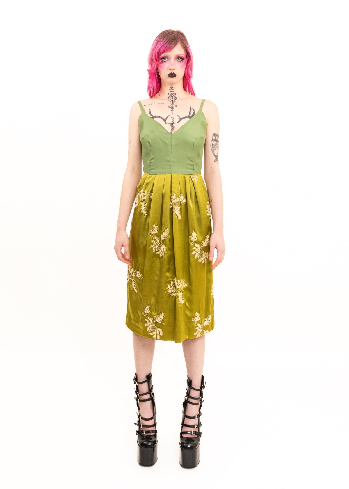 Beaded silk dress