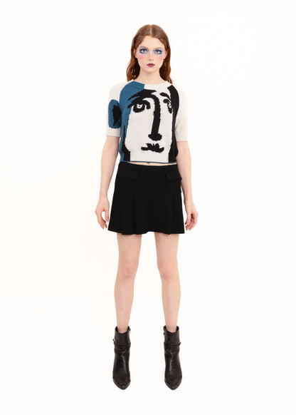 Picasso Intarsia Knit Tee