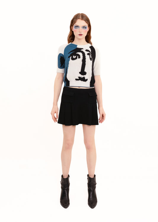Picasso Intarsia Knit Tee