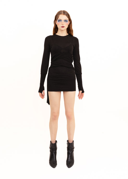 Merino subversive wrap dress