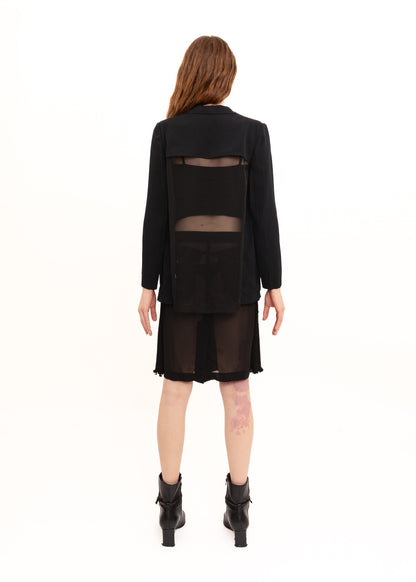 Sheer back blazer