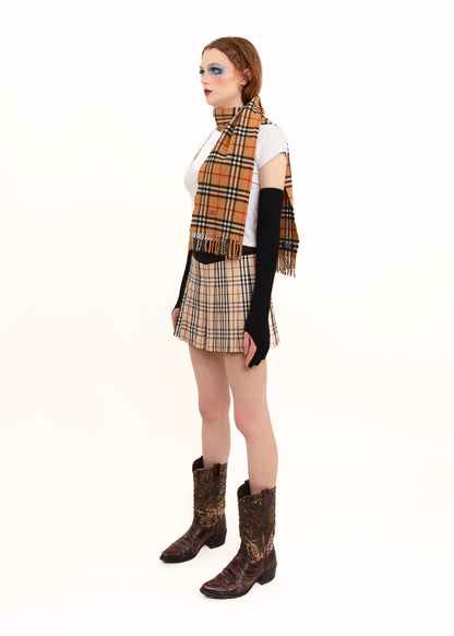Lambswool tartan scarf