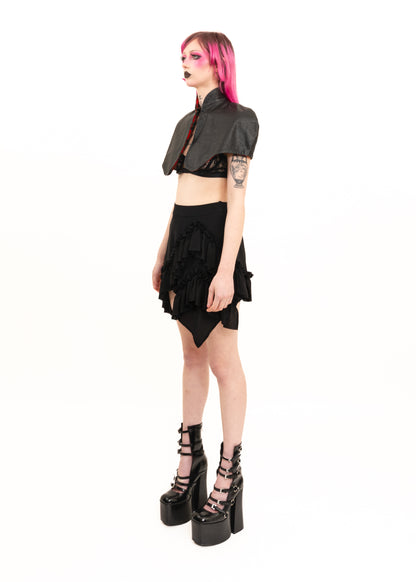 Leather Capelet- Runway Sample 1 of 2