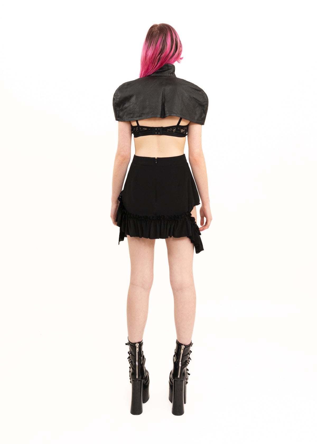 Leather Capelet- Runway Sample 1 of 2