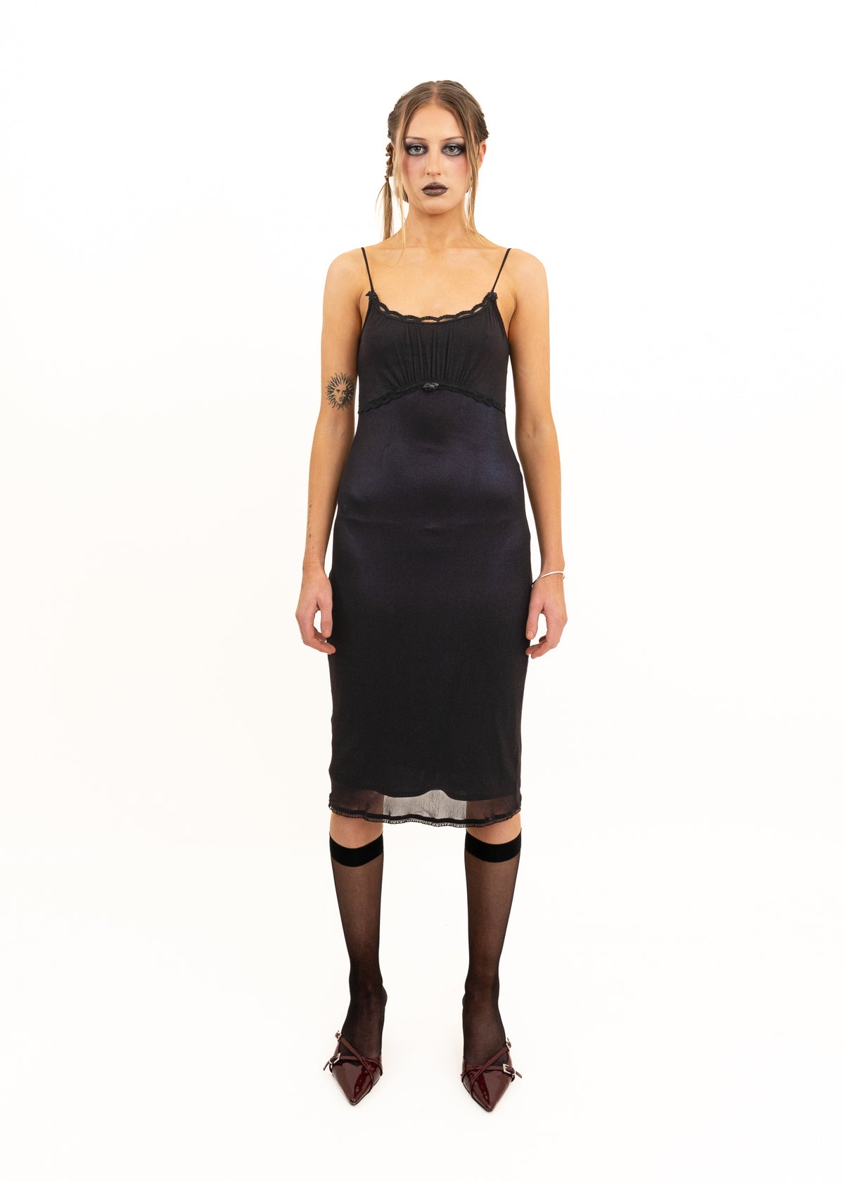 90s babydoll slip dress- purple