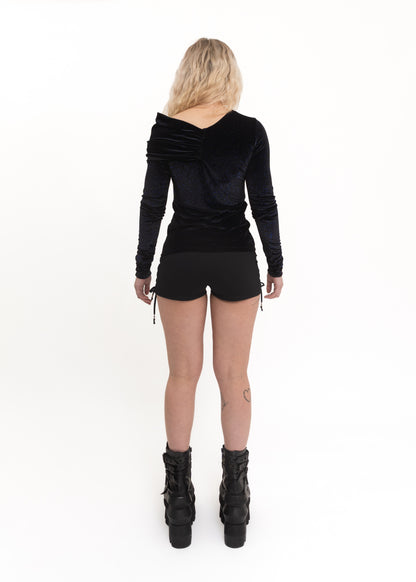 Synthetica off shoulder glittery velvet top *Archive*