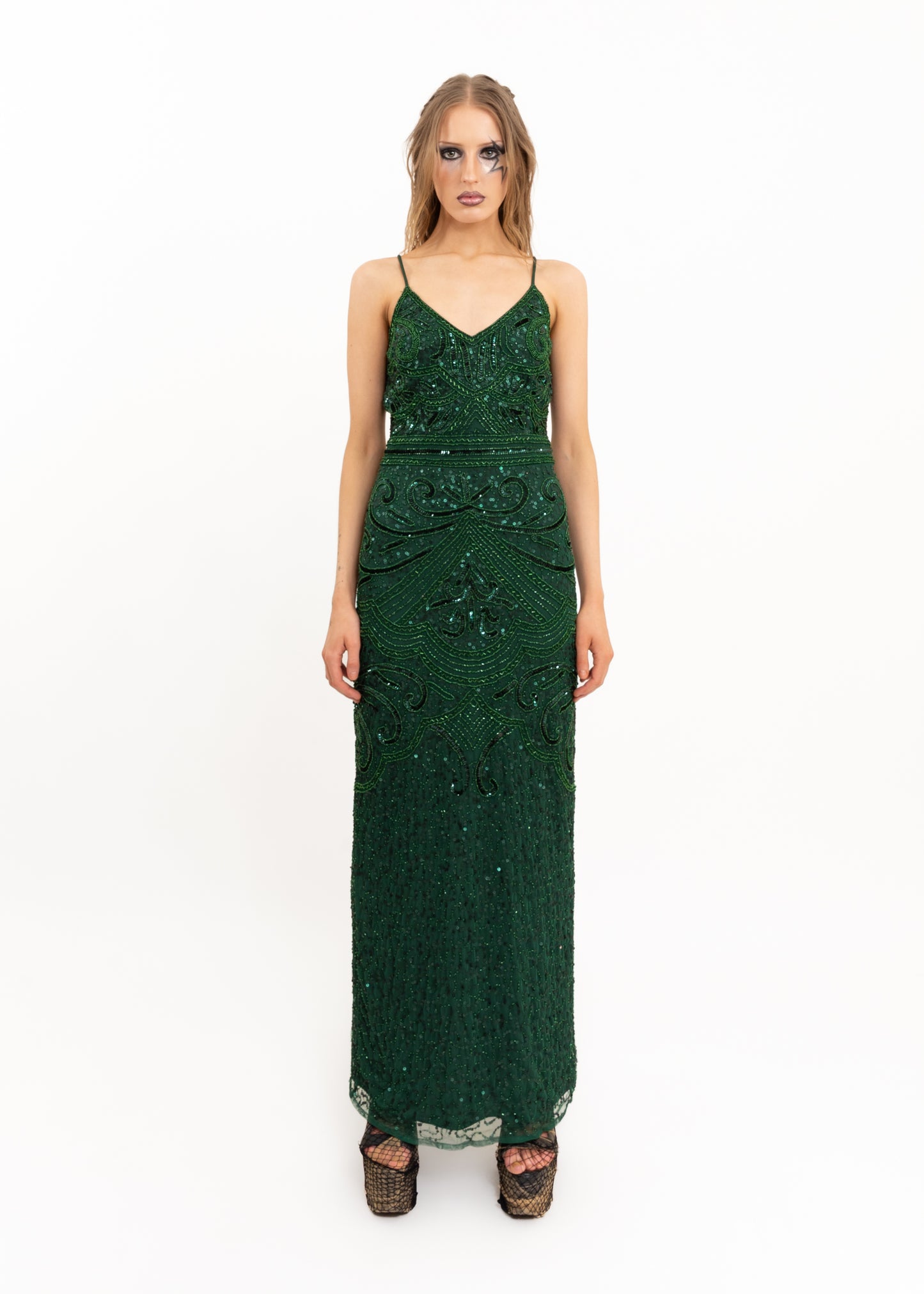 Beaded evening gown