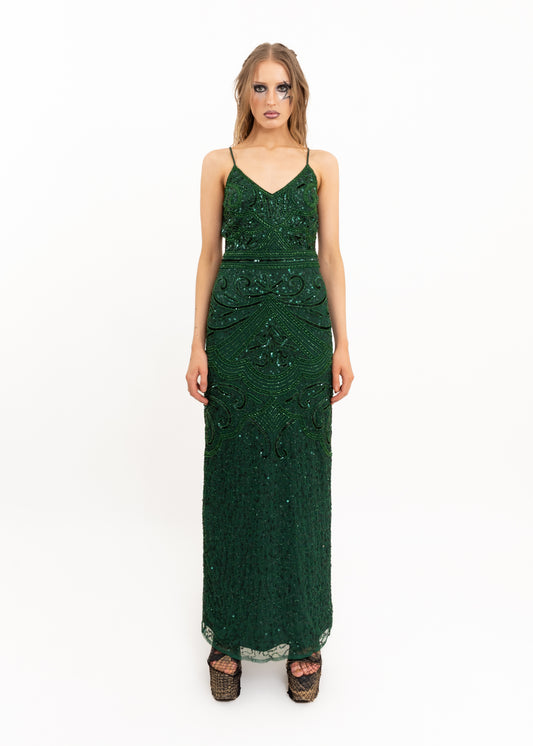 Beaded evening gown