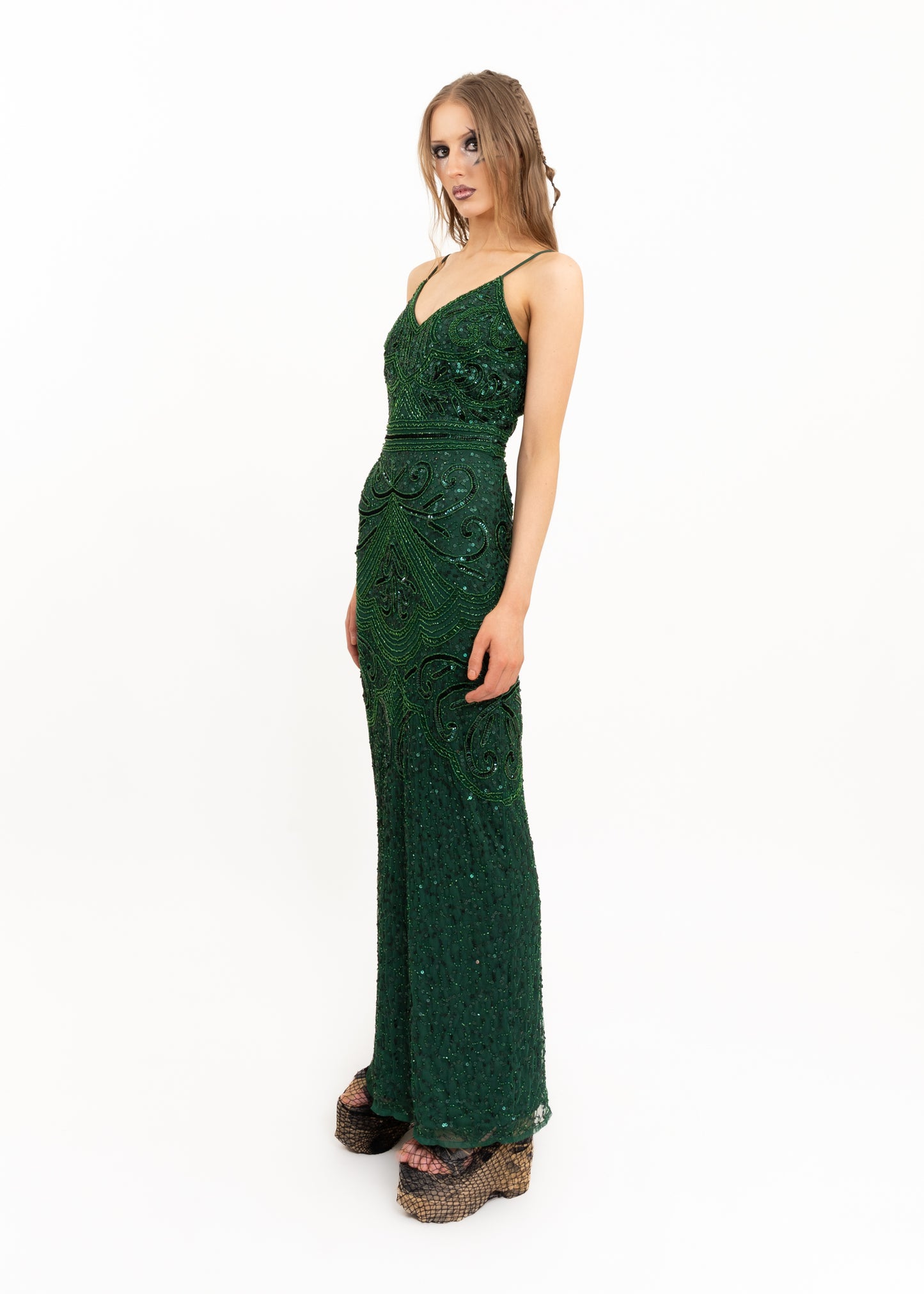 Beaded evening gown