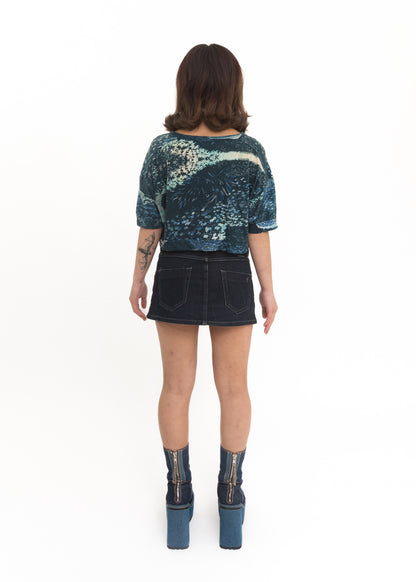 Karl Maughan collaboration Night Garden crop tee
