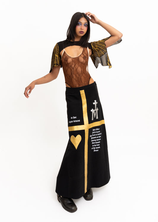 Butterfly Wing Bolero Sleeves- black/ gold