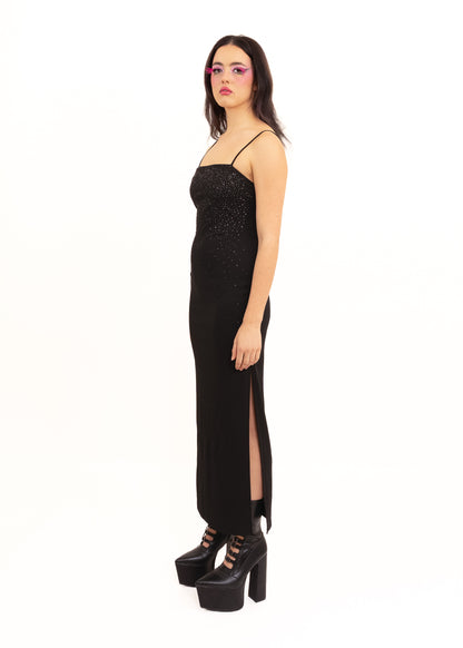 90s vintage dress with glitter appliqué