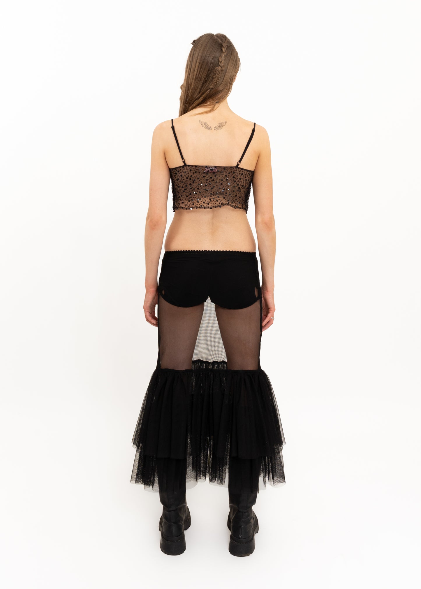 Miss Slinky beaded mesh cami