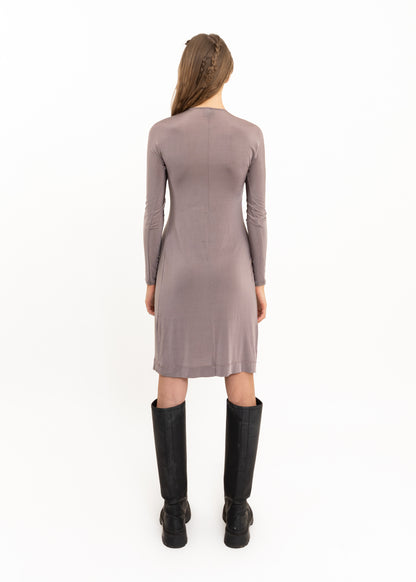 2000s empire waistline long sleeve dress