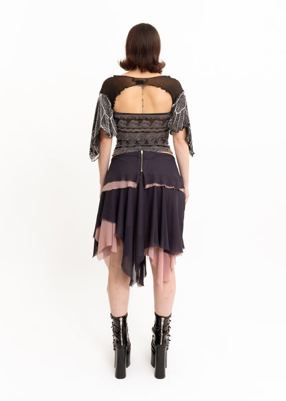 Butterfly Wing Bolero Sleeves- black/ white