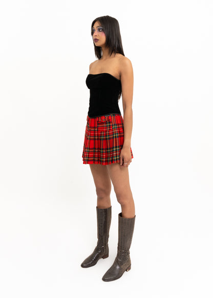 Reversible velvet corset