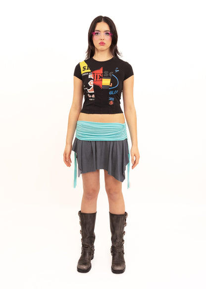 T-Cutie Patchwork 'reconstructed' logo tee