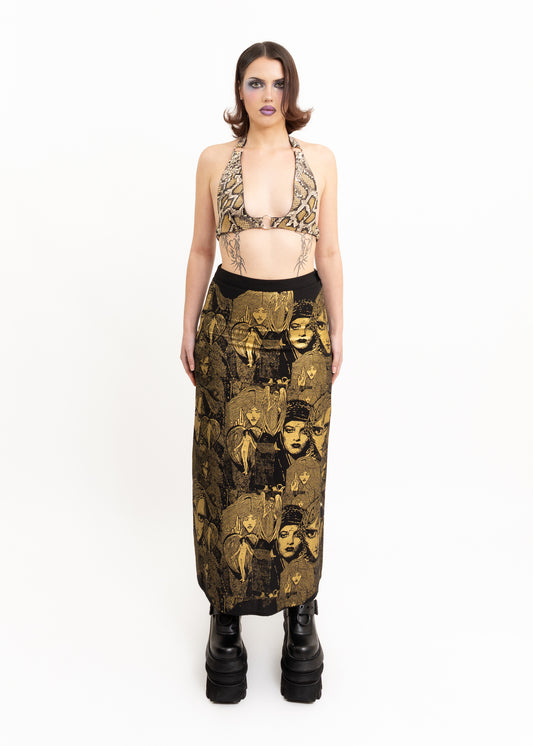 Pluto's Angels screen printed skirt