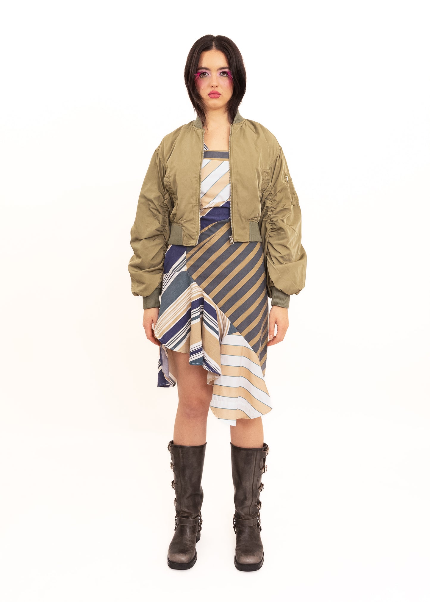 Japanese 2000s vintage cropped bomber jacket