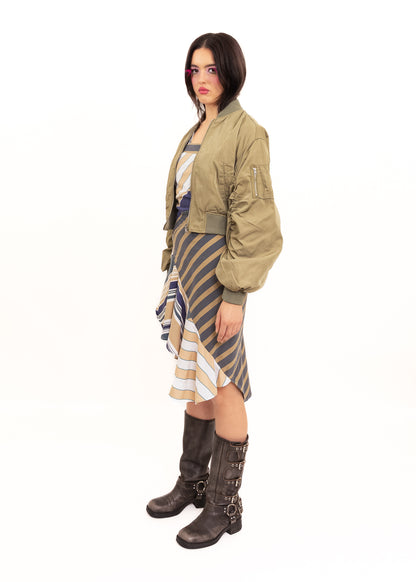 Japanese 2000s vintage cropped bomber jacket