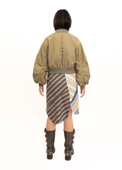 Japanese 2000s vintage cropped bomber jacket