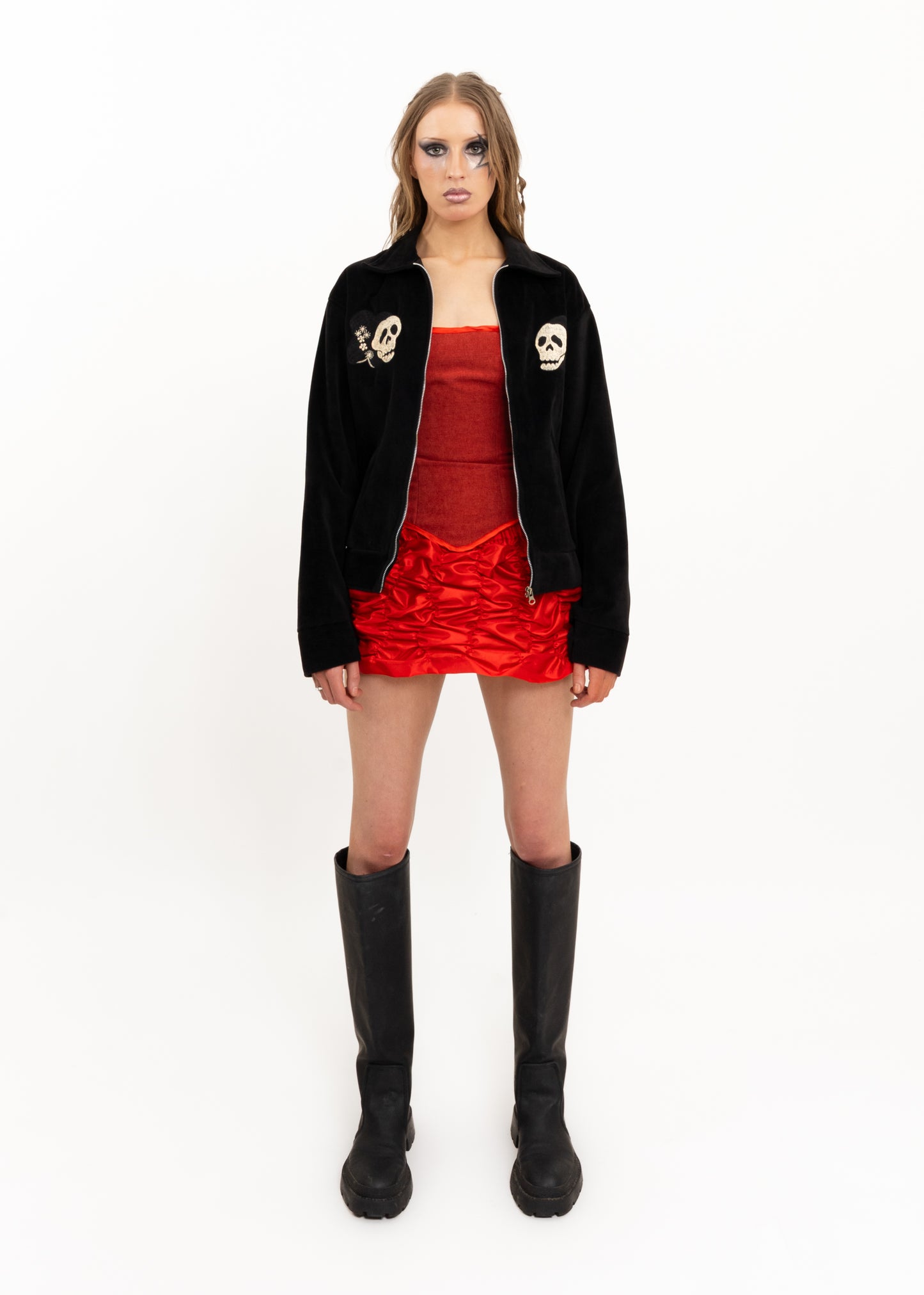 Embroidered velvet Japanese souvenir jacket