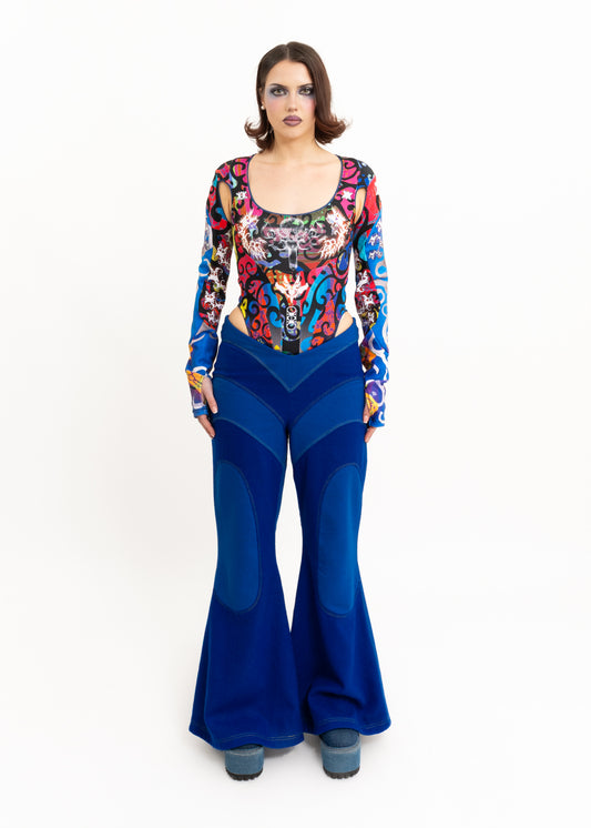 Ultra Flared Pants- Cobalt Blue