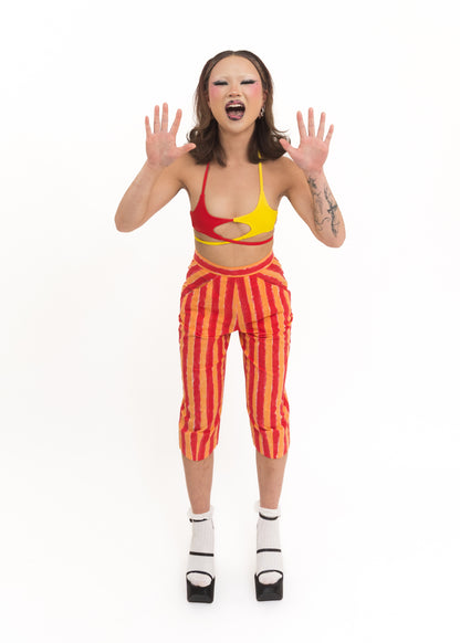 OG Starkini Top- red/ yellow