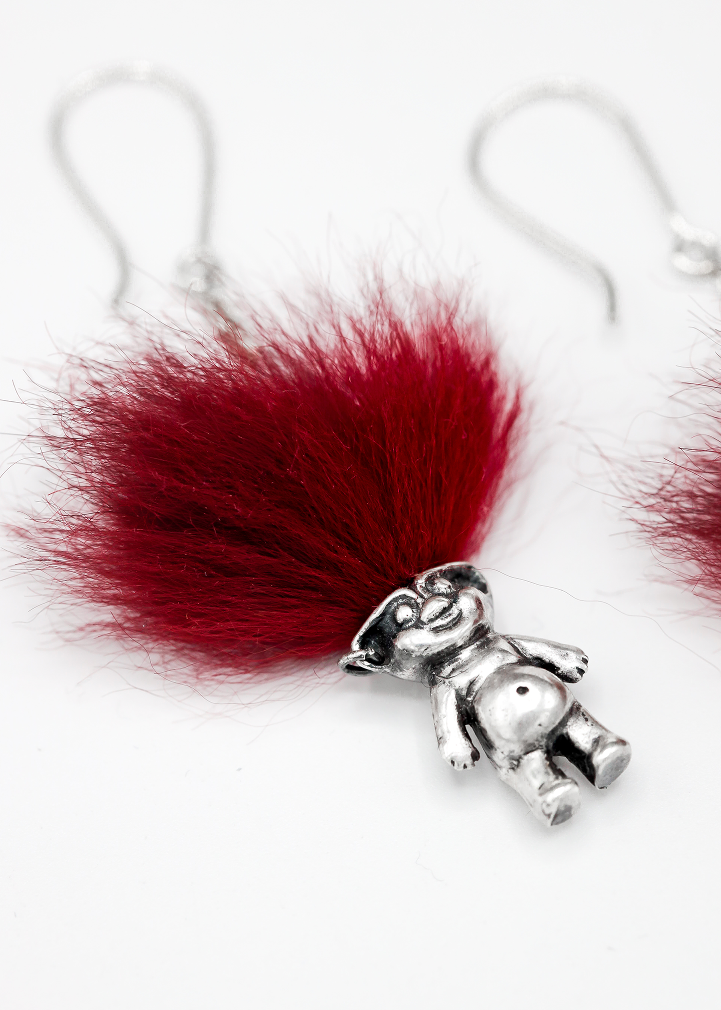 Troll earrings- red
