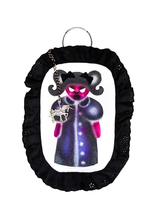 Airbrushed plushie key ring #1
