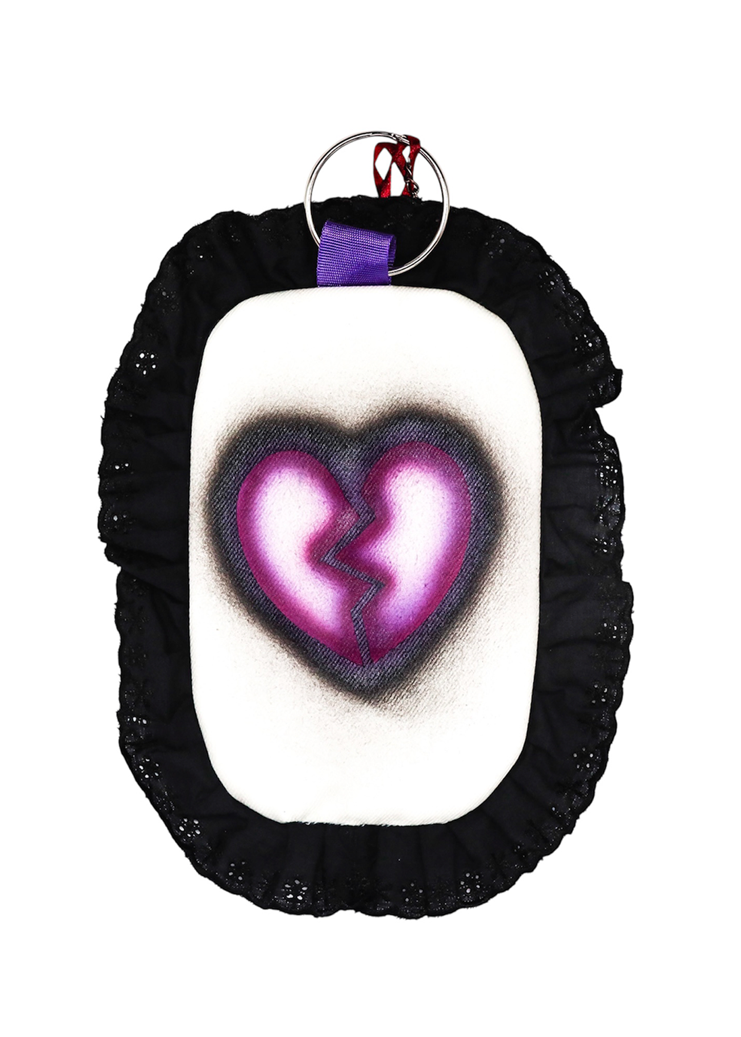 Airbrushed plushie key ring #1