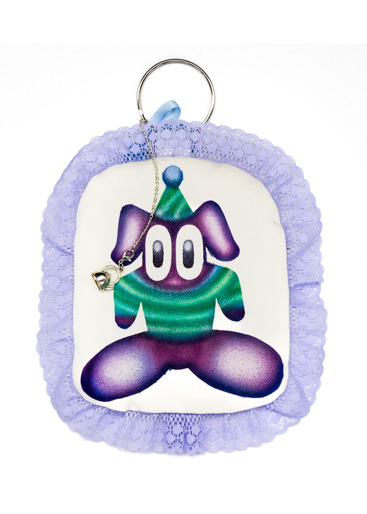 Airbrushed plushie key ring #3