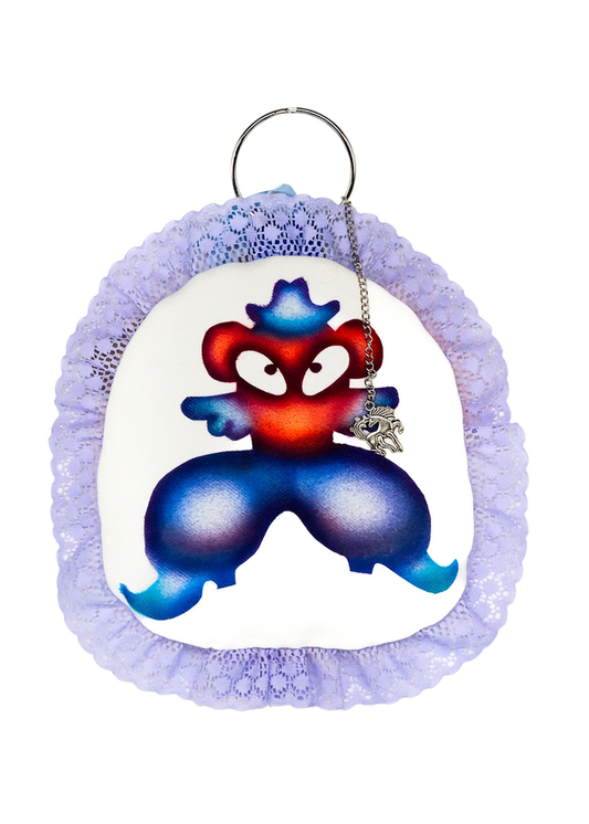 Airbrushed plushie key ring #4