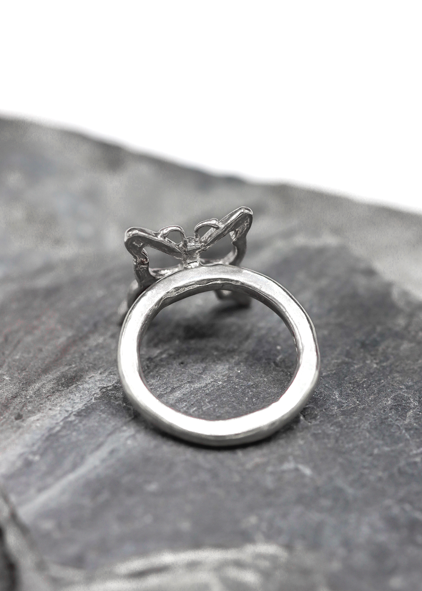 Butterfly ring- red lab grown ruby