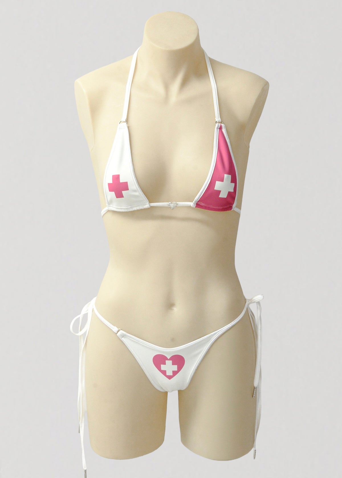 Micro Triangle Bikini Set- Pastel Nurse