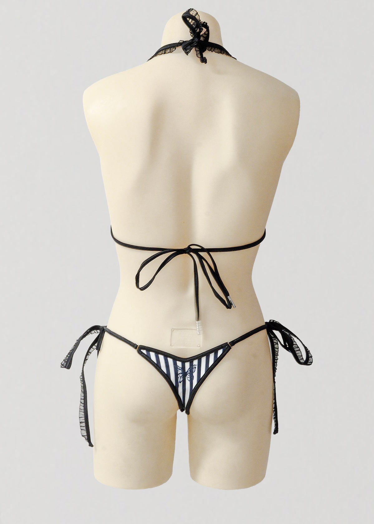 Micro Triangle Bikini Set- Beetlejuice Stripe