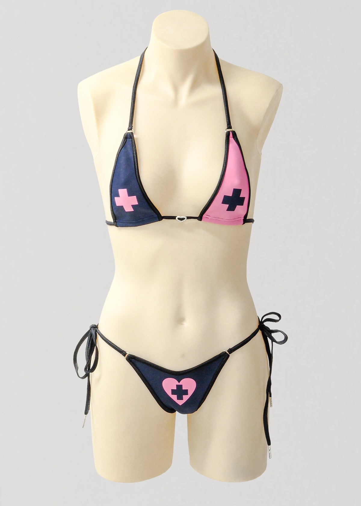 Micro Triangle Bikini Set- Darkmode Nurse
