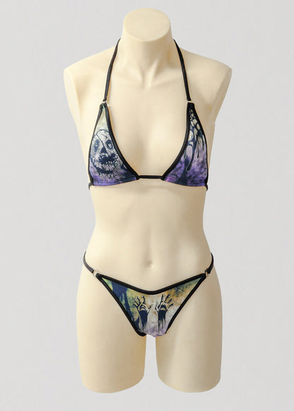 Micro Triangle Bikini Set- Graveyard Ghoul