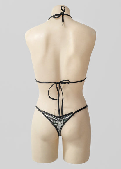 Micro Triangle Bikini Set- Pink Hypnosis