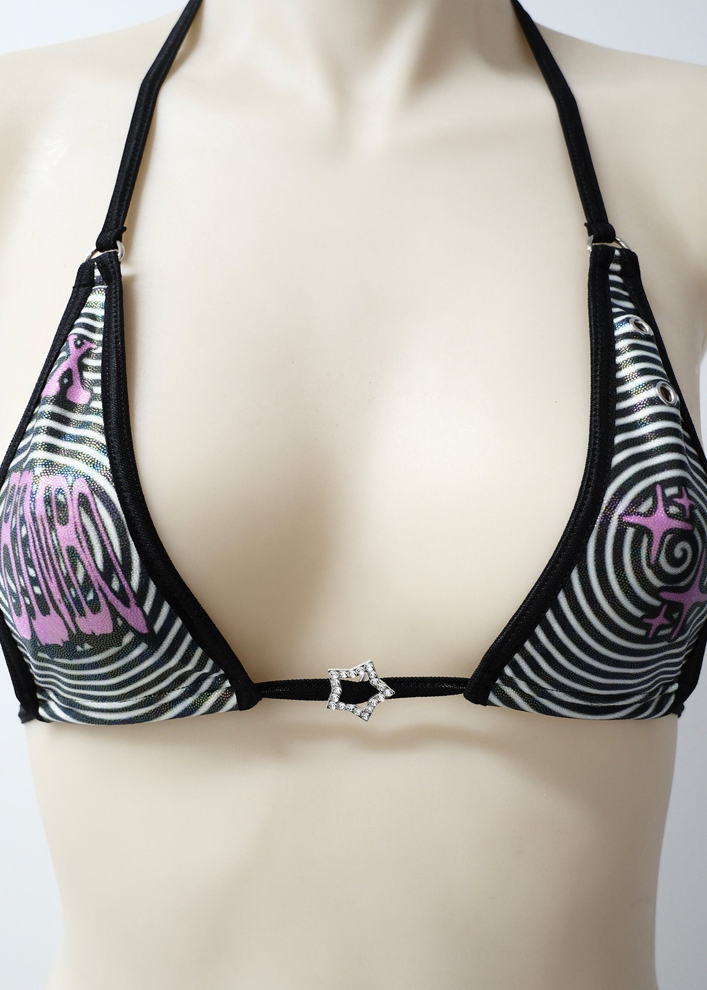 Micro Triangle Bikini Set- Pink Hypnosis