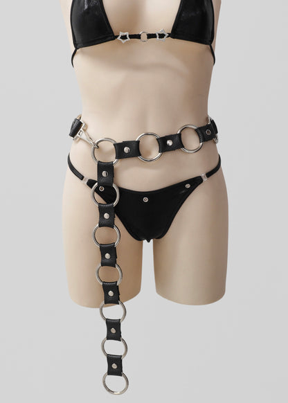 Leather O-Ring Belt 2.0- Black