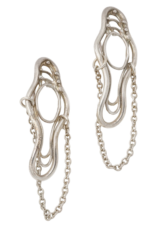 Rise From Chaos Earrings- sterling silver