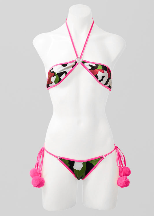 McBling Hustler Camo Print Micro Bikini