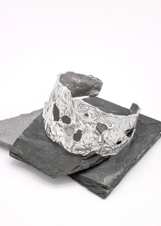 Dark matter sterling silver cuff