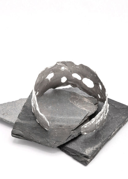 Dark matter sterling silver cuff