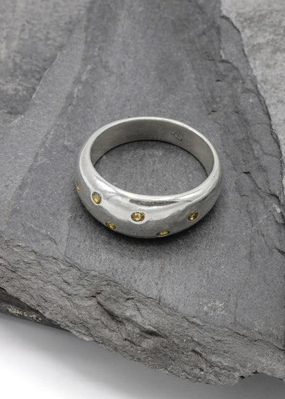Octopus Ring- Yellow Sapphire