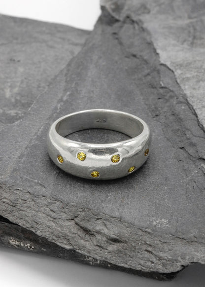 Octopus Ring- Yellow Sapphire