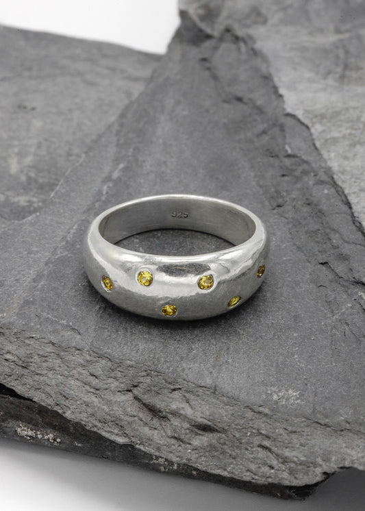 Octopus Ring- Yellow Sapphire
