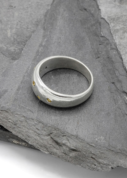 Octopus Ring- Yellow Sapphire