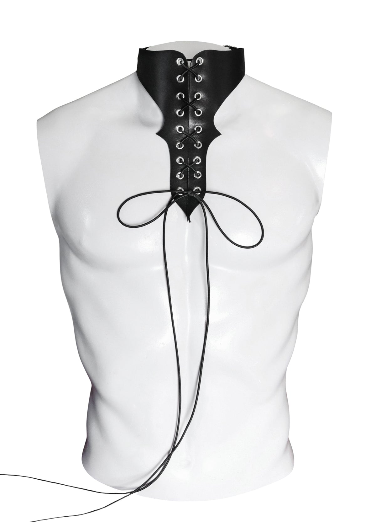 Viper Lace Up Leather Choker